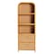Bali & Pari Curacao Modern Bohemian Light Honey Rattan 2-Drawer Bookcase 243-13570-ZORO - alternate 6